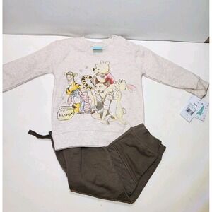 Disney Baby Winnie The Pooh 2pc Set 6-9 mo Graphic Sweatshirt Solid Pants NWT